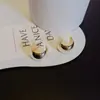 Pendientes de Aro en Forma de C Estilo Coreano ins Nicho Pendientes Simples Elegantes Pendientes de Estilo Frío Aguja de Plata 925 Pendientes Geométricos