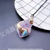 Colgante de Piedra Bruta Dorada de Cristal Natural Irregular Accesorios de Joyería Suministro Transfronterizo Amatista Venta al por Mayor