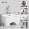 Fregadero Mopero Pequeño para Balcón de Casa, Lavabo para Piso de Baño, Fregadero Mopero Cerámico Alto de Pie, Tamaño Grande