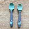Herramientas Suplementarias para Alimentos para Bebé Cuchara de Entrenamiento para Aprender a Comer para Bebé Set de Cuchara y Tenedor Flexible Vajilla Infantil para el Hogar Venta al Mayoreo