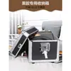 Caja de almacenamiento para discos de vinilo con marco de aluminio con cerradura Estante de almacenamiento para LPs Gabinete de discos de película antiguos para CDs Caja de almacenamiento de discos para DJ