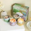 Vela de Fábrica al Mayoreo Vela de Lata de 3.5 oz Caja de Regalo de Aromaterapia Estilo Retro Pintura al Óleo Regalo Creativo Vela de Aromaterapia