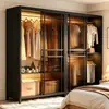 Armario de Acero Dormitorio Uso Doméstico Puerta Corredera Armario 2026 Nuevo Montaje Metal Almacenamiento Ropa Colgante Armario