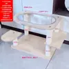 Tablero de Madera Maciza Pequeño Apartamento De Pie Pilar de Madera Resistente Rascador para Gatos Patas Bajas Árbol Nido Grande Integrado Gatitos Plataforma de Salto Multinivel