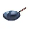 Wok de Hierro Forjado a Mano Tradicional de Zhangqiu Sartén Olla de Cocina Antiadherente Doméstico Comercial Sin Recubrimiento Hierro Forjado Cuchara Grande para Estufa de Gas