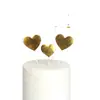 Cumpleaños Dorado Nueva Estrella de Cinco Puntas Tarjeta Feliz Estrella Amor Mesa de Postres Disfraz Bandera de Pastel Enchufe