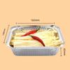 Plato de papel de aluminio rectangular, plato de papel para barbacoa, recipiente grueso, para llevar, para uso comercial, para hornear en el hogar, caja de aluminio desechable para hornear