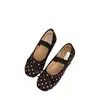Zapatos de mujer de estilo francés para la noche con lunares, nuevos bailarinas de otoño 2026 para combinar con faldas, zapatos planos poco profundos Mary Jane