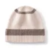 Novos chapéus de tricô de cashmere listrados para outono e inverno, estilo unissex, grossos e quentes, simples e versáteis