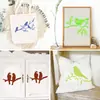 9 Plantillas Creativas de Pájaro en Rama para Pintura Infantil con Calado y Graffiti, Material para Mascotas, Reutilizables
