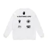 Otoño e invierno estilo japonés marca de moda cabeza de simio estampado de dibujos animados unisex joven suéter sudadera holgada venta al por mayor y dropshipping