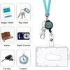 Lanyard retráctil de diamantes de imitación con hebilla de fácil extracción, clip para insignia, cuerda de red de pesca larga de lujo incrustada de diamantes, anti-pérdida, anti-robo