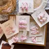 Presilhas de Cabelo Rosa e em Cores Pastéis Estilo Coreano para Meninas, Presilhas para Franja, Presilhas Laterais, Laços para Cabelo de Bebê, Acessórios de Cabelo, Enfeites de Cabelo Infantis, Presilhas Bico de Pato