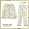 Pijama de Manga Longa Outono e Primavera Cardigan Feminino Algodão Novo Desenho Animado Fofo Cão Pacca Traje Casual para Casa Feminino