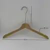 Cabides de Madeira Maciça Natural Sem Pintura para Lojas de Roupas Femininas, Antiderrapantes e que Não Marcam, Adequados para Lojas de Roupas, Podem Ser Impressos com Logo, Atacado
