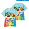 Camisetas Periféricas 3D Nuevas de Manga Corta para Hombre y Mujer Bloques de Construcción Digitales Numberblocks Impresión Digital para Adultos y Niños
