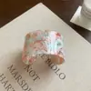 Pulsera Abierta Geométrica Irregular de Acrílico Europea y Americana Ins Exquisita Versátil Joyería de Lujo Ligero de Gama Alta para Mujeres