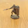 Modelo de Soldado de Raza Demoníaca de Cobre Sólido Retro Hecho a Mano Acabado Adornos de Mesa para Juego de Mesa Regalo para Niños