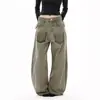 Pantalones Cargo Scimitar Lavados Teñidos Sucios Retro Americanos para Hombre Marca de Alta Gama de Moda Pantalones de Calle Atractivos Jeans para Pareja