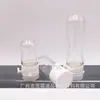 Botella de Esencia de 1.5ml Botella Pequeña con Bulbo Botella Redonda de Fondo de 3ml Botella de Vidrio Transparente de 5ml Botellas Cosméticas