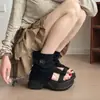 Sandalias Romanas para Mujer con Suelas Gruesas, Zapatos Casuales Transpirables para Verano, Sandalias Abiertas que Aumentan la Altura con una Sola Tira