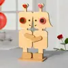 Set de Adornos de Madera para el Día de San Valentín Transfronterizo Pareja Linda de Pie Robot del Amor Temática de Amor Estante de Almacenamiento