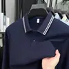 Camiseta tipo polo de algodón puro para hombre, otoño, manga larga, cuello camisero, transpirable, talla grande, top casual