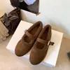 Zapatos Mary Jane de Peluche con Hebilla Única y Boca Baja para Mujer 2026 Retro Mezcla Suela Plana Engrosados Cálidos de Moda Zapatos de Algodón