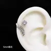 Uñas para Hélice de Oreja Rosa Fantasma de Luna Rota Pendientes con Aguja de Acero de Titanio Uñas para Hélice de Oreja de Lujo Ligero Pendientes Hermosos Brillantes Exquisitos