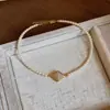 Colar de Pérola em Formato de Diamante Banhado a Ouro 18K Real, Luxo Leve, Moda de Alto Padrão, Corrente Simples para Clavícula, Acessório de Pescoço Exquisito e Versátil