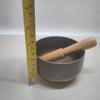 Tigela pequena de cobre imitação de latão para mesa de trabalho, tigela vintage antiga para artesanato, tigela de meditação com tom de conto