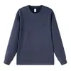 Sudadera minimalista de peso pesado estilo retro americano de alta gama para hombre, nueva colección de otoño, con un sofisticado diseño de cuello redondo de algodón de bambú