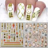 Belleza Completa Transfronterizo Nuevas Calcomanías para Uñas Estampadas 5D Reloj Retro Collar Reloj Calcomanías para Uñas