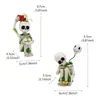 Nuevo producto transfronterizo: Juego de Dos Estatuas de Resina de Calavera para Halloween, Decoraciones de Jardín de Patio al Aire Libre de Primavera y Verano, Bonsái