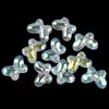Miçangas de Borboleta Esmaltadas em Degradê Miçangas Soltas de Vidro Acessórios para Fazer Grampo de Cabelo DIY Artesanal Pulseira Colar Joias para Orelha