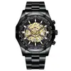 Reloj Nuevo para Hombre No Mecánico Impermeable Luminoso Casual de Negocios Mecánico para Hombre Hueco Reloj Shopee