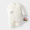 Ropa exterior para bebé sin costuras estándar Clase A, mameluco fino de algodón acolchado para bebés, modelo de otoño e invierno, 40 gramos de algodón acolchado