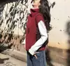 Chaleco de punto otoño-invierno con cuello alto superpuesto, diseñado para mujer para llevar como capa exterior, con un estilo relajado, suave y cómodo, cuello alto y diseño sin mangas, perfecto para llevar en capas.