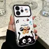 Funda Adecuada para Teléfono Oppo Reno 15 Pro, Diseño de Dibujos Animados de Moda para Mujeres, Funda Reno 16 Lente Divertida Cobertura Completa Negro Carbón Bola de Carbón