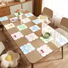 Dopamina Mantel de Mesa de Vidrio Suave Pvc Impermeable y a Prueba de Aceite Mantel Anti-Escaldaduras y Resistente a Altas Temperaturas Dibujos Animados Transparente Protector de Escritorio