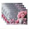 Manteles del Día de la Madre Transfronterizos, Ramos de Flores, Bendiciones de Agradecimiento, Manteles Festivos, Decoración Fotográfica para Restaurantes, Posavasos