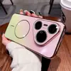 Funda Magnética de Succión con Gradiente Láser Adecuada para Huawei Pura90 Pro Max, Nueva Funda P90 Pro Anti-Caídas Mate de Cobertura Total