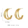 Yunyao Transfronterizo Más Vendido Moda Gama Alta Geométrico Hueco Retorcido Patrón Retorcido Oro 18K Acero de Titanio Joyería para Mujer