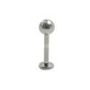 Brincos de Bola Básicos em Liga de Titânio G23 F136 Brincos com Rosca Interna de Titânio Haste de Fundo Plano Perfurador do Corpo Humano Piercing Ornamento Cabeça