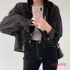 Diseño de camisa a rayas chic coreana para primavera y otoño, camisa ligera de manga corta y larga para mujer, cárdigan de protección solar de verano 2026