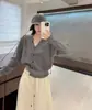 Cardigan Personalizado Otoño/Invierno 2026 Nuevo 100% Lana Chaqueta de Punto con Cuello en V para Mujer Suéter Versátil de Manga Larga Base de Cachemir