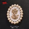 Broche Estilo Japonés para Mujer, Único y Lujoso, Pin de Alta Gama, Elegante Broche para Cuello de Traje de Suéter, Pin Fijador para Cuello en V