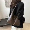 Bolso Vintage de Otoño e Invierno de Gran Capacidad para Mujer 2024 Nuevo Trabajo Bolso Tote para Viajar Bolso de Cubo de Hombro de Moda Casual