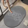 Tapete de piso de diatomita de luxo para entrada de banheiro, absorvente de água, secagem rápida, tapete antiderrapante para lavatório e vaso sanitário