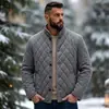 2026 Inverno Amazon Xiyin 3D Transfronteiriço Moda Masculina Tendência Quente Solta Cor Sólida Jaqueta de Algodão Tamanho Europeu